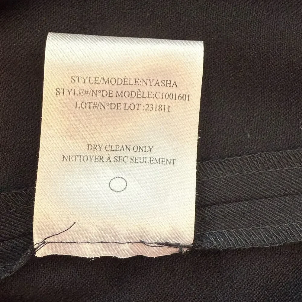 Theory Nyasha Dress Sz 6 Black/White Stretch Wool Career Piece Minimalist Office - Picture 7 of 12